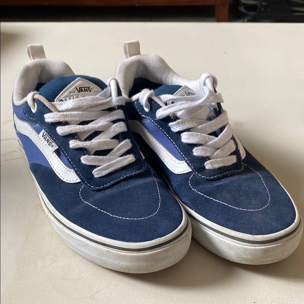 Vans Men's Navy and White Sneakers